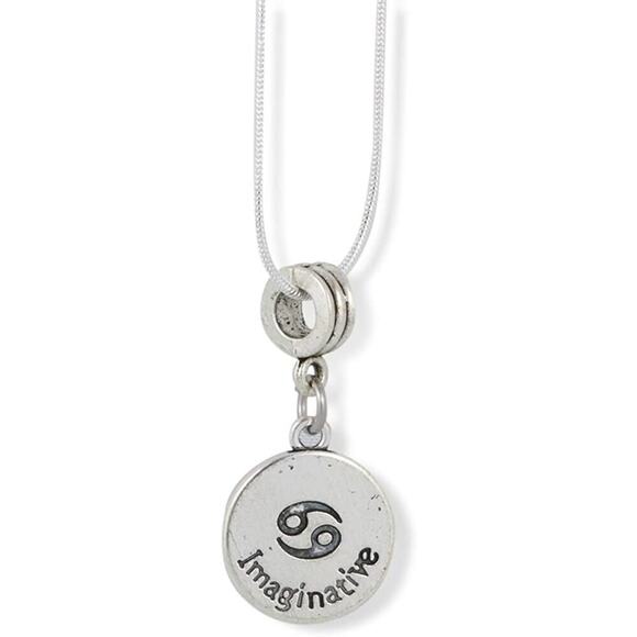 Cancer Astrology Horoscope Charm Necklace Pendant - Picture 2 of 5